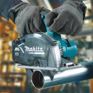 Makita 18-Volt 5-7/8 in. 5.0 Ah LXT Lithium-Ion Brushless Cordless Metal Cutting Saw Kit with Electric Brake and Chip Collector