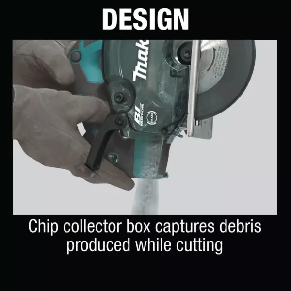 Makita 18-Volt 5-7/8 in. 5.0 Ah LXT Lithium-Ion Brushless Cordless Metal Cutting Saw Kit with Electric Brake and Chip Collector