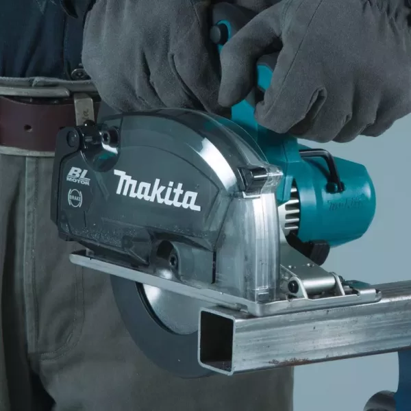 Makita 18-Volt 5-7/8 in. 5.0 Ah LXT Lithium-Ion Brushless Cordless Metal Cutting Saw Kit with Electric Brake and Chip Collector