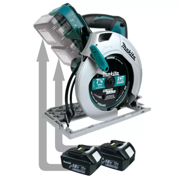 Makita 18-Volt X2 LXT Lithium-Ion (36-Volt) Cordless 7-1/4 in. Circular Saw (Tool Only)