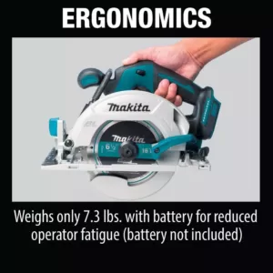 Makita 6-1/2 in. 18-Volt LXT Lithium-Ion Brushless Cordless Circular Saw Tool-Only with Bonus 18-Volt LXT 5.0 Ah Battery