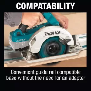 Makita 18-Volt X2 LXT Lithium-Ion (36-Volt) 7-1/4 in. Brushless Cordless Circular Saw Guide Rail Compatible Base (Tool-Only)