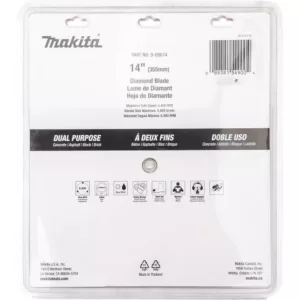 Makita 4-Stroke (MM4) 14 in. 76cc Gas Saw with bonus 14 in. Segmented Rim Dual Purpose Diamond Blade