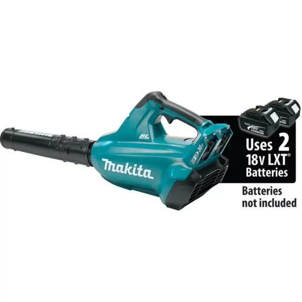 Makita 120 MPH 473 CFM 18-Volt X2 (36-Volt) LXT Lithium-Ion Cordless Brushless Leaf Blower with Bonus Flat End Nozzle