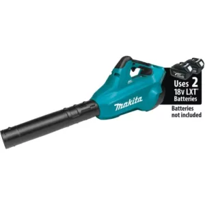 Makita 120 MPH 473 CFM 18-Volt X2 (36-Volt) LXT Lithium-Ion Cordless Brushless Leaf Blower with Bonus Flat End Nozzle