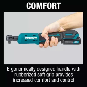 Makita 2.0 Ah 12-Volt MAX CXT Lithium-Ion Cordless 3/8 in./1/4 in. Sq. Drive Ratchet Kit