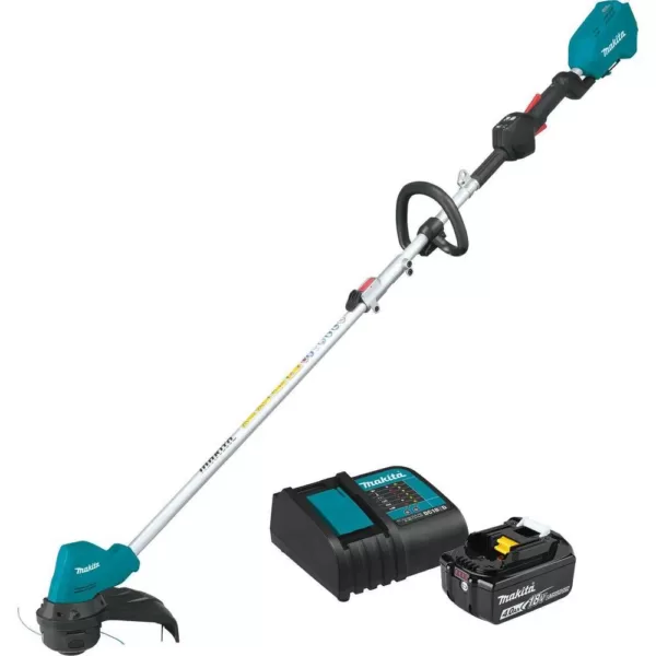 Makita 18-Volt LXT Lithium-Ion Brushless String Trimmer Kit with Bonus 22 in. 18-Volt LXT Lithium-Ion Cordless Hedge Trimmer