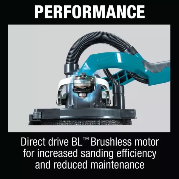 Makita 5.0 Ah 18-Volt LXT Lithium-Ion Brushless Cordless 9 in. Drywall Sander Kit, AWS Capable with bonus 18V LXT Cut-Out Saw