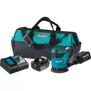 Makita 18-Volt 5.0Ah LXT Lithium-Ion Cordless 5 in. Random Orbit Sander Kit