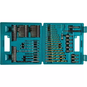 Makita Metal, Wood, Masonry, Straight Shank Metric Drill and Screw Bit Set (75-Piece)