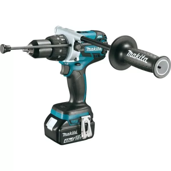 Makita 18-Volt LXT Brushless Lithium-Ion 1/2 in. Cordless Hammer Drill Kit with (2) Batteries (4.0Ah), Charger and Hard Case