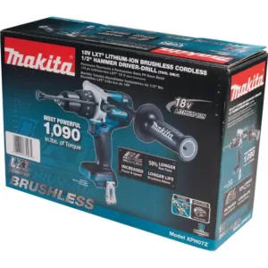 Makita 18-Volt LXT Lithium-Ion Brushless Cordless 1/2 in. XPT Hammer Drill/Driver (Tool-Only)