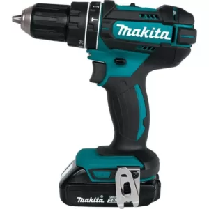 Makita 18-Volt Lithium-Ion 1/2 in. Compact Cordless Hammer Driver Drill Kit with two Batteries (2.0 Ah), Charger and Hard Case