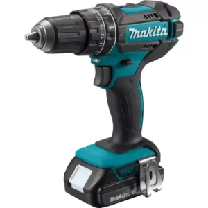 Makita 18-Volt Lithium-Ion 1/2 in. Compact Cordless Hammer Driver Drill Kit with two Batteries (2.0 Ah), Charger and Hard Case