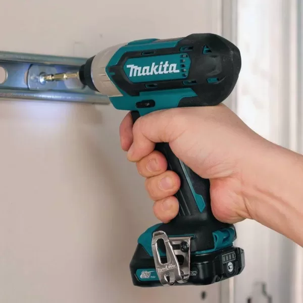 Makita 12-Volt MAX CXT Lithium-Ion 1/4 in. Cordless Impact Driver Kit with (2) Batteries 2.0Ah, Charger, Hard Case