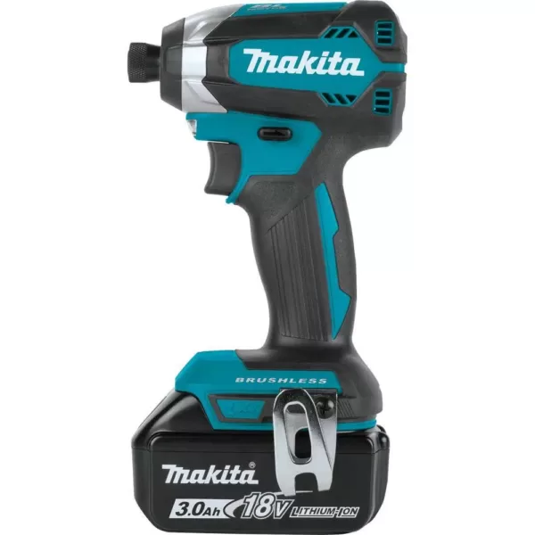 Makita 18-Volt LXT Lithium-Ion Brushless Cordless Impact Driver Kit (3.0Ah) with Impact XPS 35 Piece Impact Bit Set