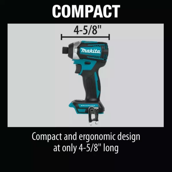 Makita 18-Volt LXT Brushless 3-Speed Impact Driver with ImpactXPS Insert Bit Holder and ImpactXPS 3 Pc. Socket Adapter Set