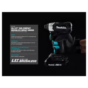 Makita 18-Volt LXT Lithium-Ion Sub-Compact Brushless Cordless Impact Driver (Tool Only)