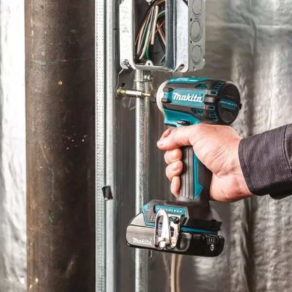 Makita 18-Volt 2.0 Ah LXT Lithium-Ion Compact Brushless Cordless Quick-Shift Mode 4-Speed Impact Driver Kit