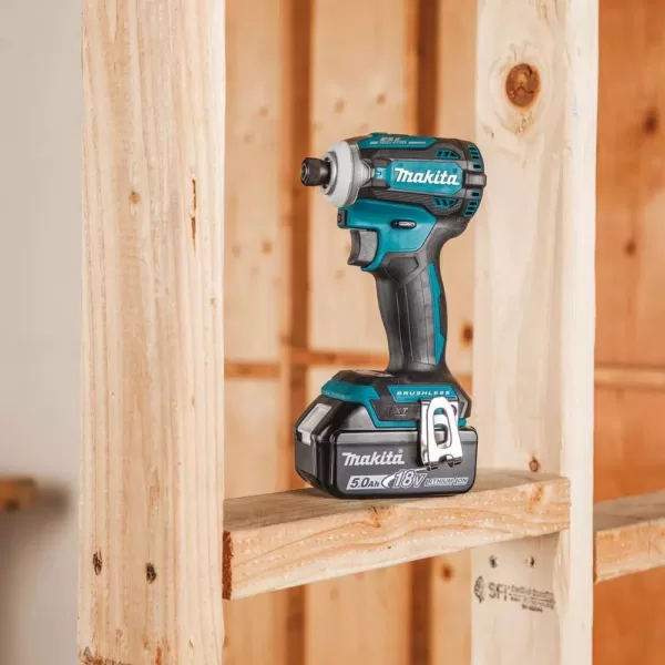 Makita 18-Volt 5.0 Ah LXT Lithium-Ion Brushless Cordless Quick-Shift Mode 4-Speed Impact Driver Kit