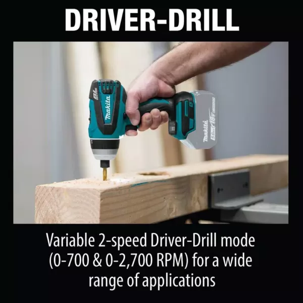 Makita 18-Volt LXT Lithium-Ion Brushless Cordless Hybrid 4-Function Impact Hammer Driver Drill (Tool Only)