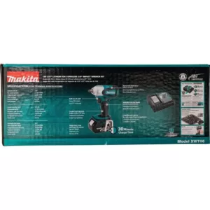 Makita 18-Volt LXT Lithium-Ion 3/8 in. Cordless Square Drive Impact Wrench Kit with (2) Batteries 3.0Ah Charger and Bag