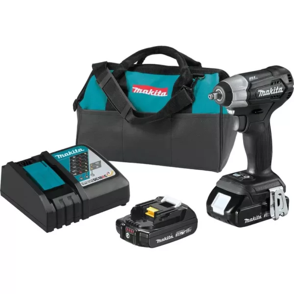 Makita 18-Volt LXT Lithium-Ion Sub-Compact Brushless Cordless 3/8 in. Square Drive Impact Wrench Kit