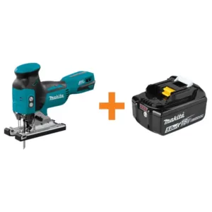 Makita 18-Volt LXT Lithium-Ion Brushless Cordless Barrel Grip Jig Saw Tool-Only with Bonus 18-Volt LXT 5.0 Ah Battery