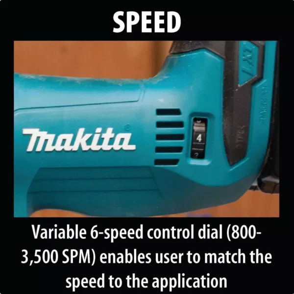 Makita 18-Volt LXT Lithium-Ion Brushless Cordless Jig Saw, Tool Only with Bonus 18-Volt LXT Lithium-Ion 5.0 Ah Battery