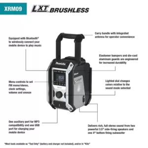 Makita 18-Volt LXT/12-Volt Max CXT Lithium-Ion Cordless Bluetooth Job Site Radio (Tool-Only)