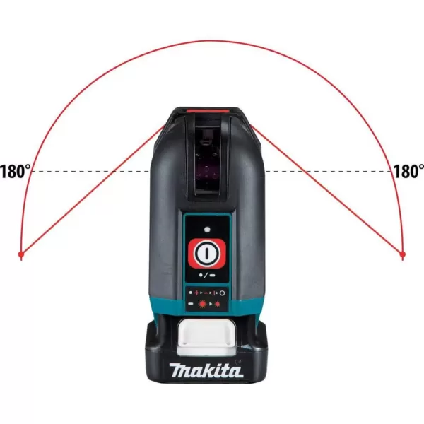 Makita 12-Volt MAX CXT Self-Leveling Cross-Line Red Laser Kit (2.0 Ah)