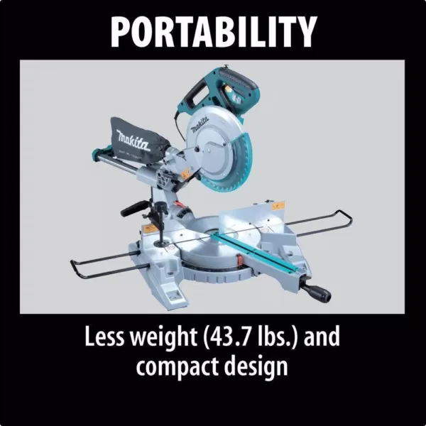 Makita 10 in. Dual Slide Compound Miter Saw with 10 in. x 80T Micro-Polished Miter Saw Blade