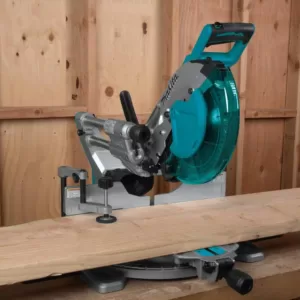 Makita 15 Amp 10 in. Dual Bevel Sliding Compound Miter Saw with Laser with Bonus Pneumatic 2 in. 18-Gauge Brad Nailer