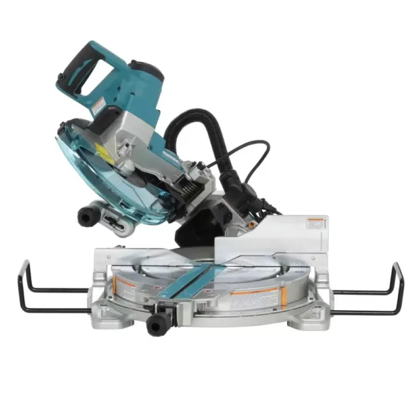 Makita 15 Amp 10 in. Dual Bevel Sliding Compound Miter Saw with Laser with Bonus Pneumatic 2 in. 18-Gauge Brad Nailer