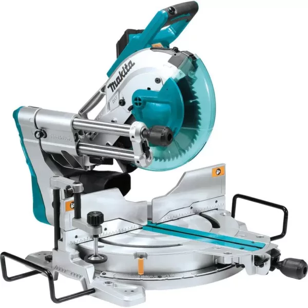 Makita 15 Amp 10 in. Dual Bevel Sliding Compound Miter Saw with Laser with Bonus Pneumatic 2 in. 18-Gauge Brad Nailer