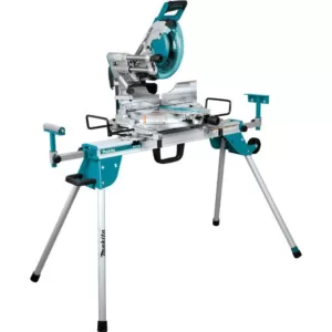 Makita 15 Amp 10 in. Dual-Bevel Sliding Compound Miter Saw with Laser and Stand