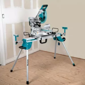 Makita 15 Amp 10 in. Dual-Bevel Sliding Compound Miter Saw with Laser and Stand