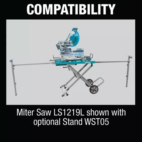 Makita 15 Amp 12 in. Dual-Bevel Sliding Compound Miter Saw with Laser