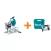 Makita 15 Amp 12 in. Dual-Bevel Sliding Compound Miter Saw with Laser with Bonus Pneumatic 2 in. 18-Gauge Brad Nailer