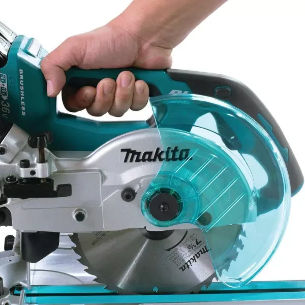 Makita 18-Volt X2 LXT Lithium-Ion 1/2 in. Brushless Cordless 7-1/2 in. Dual Slide Compound Miter Saw (Tool-Only)