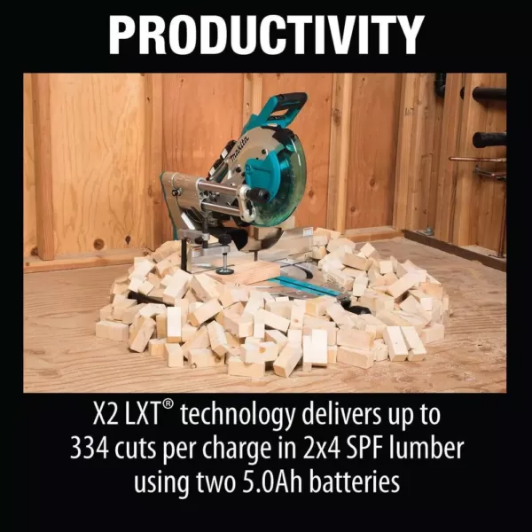 Makita 18-Volt X2 LXT Lithium-Ion (36-Volt) Brushless Cordless 10 in. Dual-Bevel Sliding Compound Miter Saw (Tool-Only)