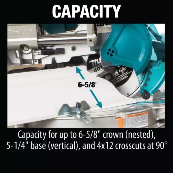 Makita 18-Volt X2 LXT(36V) Brushless 10 in. Dual-Bevel Sliding Compound Miter Saw Kit (5.0Ah) and Portable Rise Miter Saw Stand