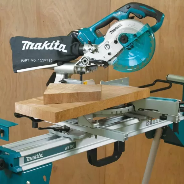 Makita 18-Volt X2 LXT (36V) Brushless 12 in. Dual-Bevel Sliding Compound Miter Saw with bonus Compact Folding Miter Saw Stand