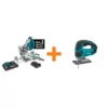 Makita 18V X2 LXT(36V) 12 in. Brushless Dual-Bevel Sliding Compound Miter Saw Kit 5.0Ah with bonus 18V LXT Jigsaw (Tool-Only)