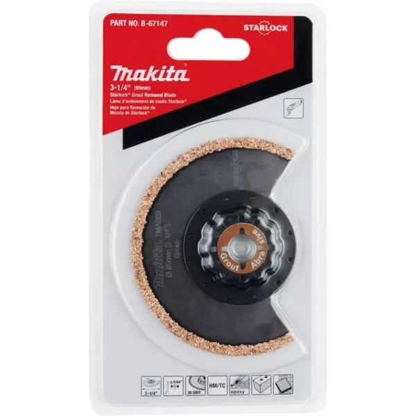 Makita 3-1/4 in. Starlock Tungsten Carbide Grout Removal Blade