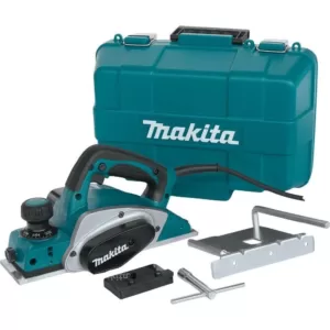 Makita 6.5 Amp 3-1/4 in. Corded Planer Kit with Blade Set, Hard Case