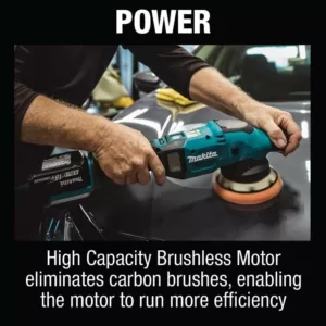 Makita 18-Volt LXT Lithium-Ion Brushless Cordless 5 in./6 in. Dual Action Random Orbit Polisher Kit (5.0Ah)