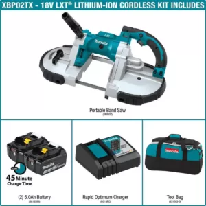 Makita 18-Volt LXT 5.0Ah Lithium-Ion Cordless Portable Band Saw Kit