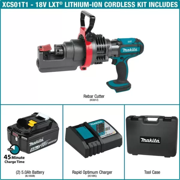 Makita 18-Volt 5.0Ah LXT Lithium-Ion Cordless Rebar Cutter Kit