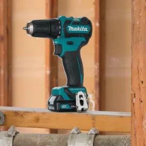 Makita 12-Volt Max CXT Lithium-Ion 3/8 in. Brushless Cordless Driver Drill Kit with (2) Batteries (2.0 Ah), Charger, Hard Case